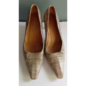 Gucci Snakeskin Pumps Pointed Toe Heels Stilettos‎ Classic Shoes